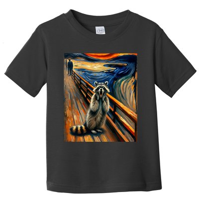 Expressionist Scream Raccoon Lovers | Artistic Raccoon Toddler T-Shirt