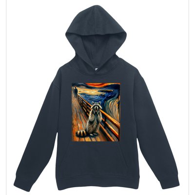 Expressionist Scream Raccoon Lovers | Artistic Raccoon Urban Pullover Hoodie