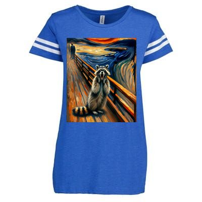 Expressionist Scream Raccoon Lovers | Artistic Raccoon Enza Ladies Jersey Football T-Shirt