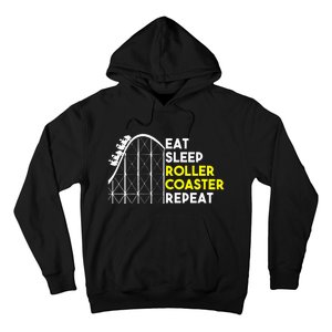 Eat Sleep Roller Coaster Repeat Funny Roller Coasters Hoodie