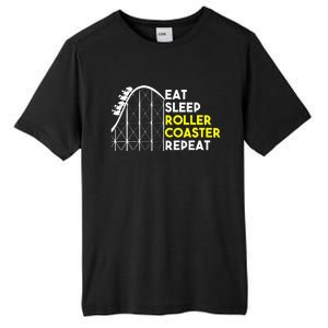 Eat Sleep Roller Coaster Repeat Funny Roller Coasters Tall Fusion ChromaSoft Performance T-Shirt