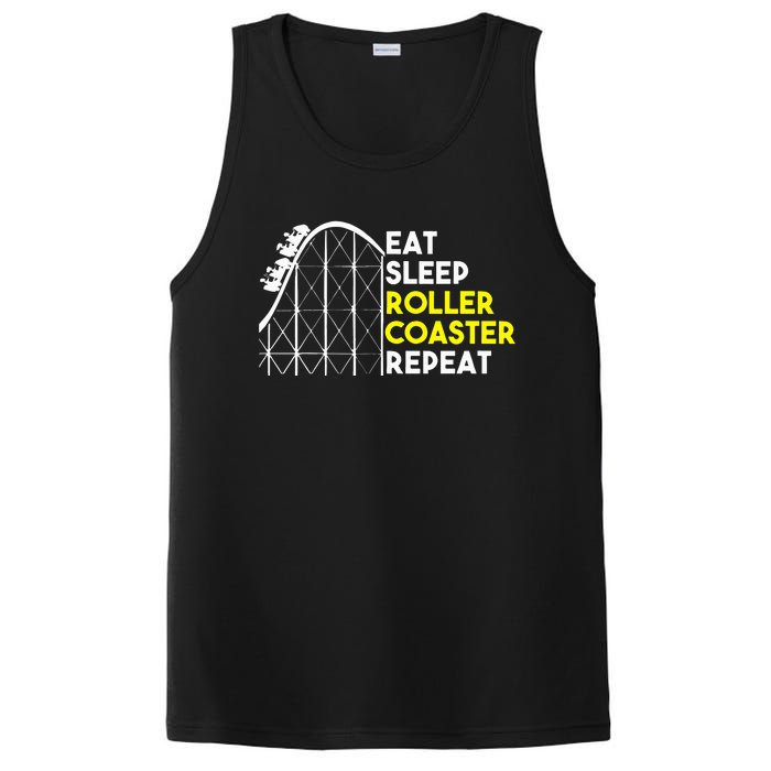 Eat Sleep Roller Coaster Repeat Funny Roller Coasters PosiCharge Competitor Tank