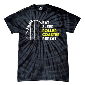 Eat Sleep Roller Coaster Repeat Funny Roller Coasters Tie-Dye T-Shirt