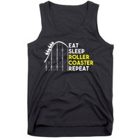 Eat Sleep Roller Coaster Repeat Funny Roller Coasters Tank Top