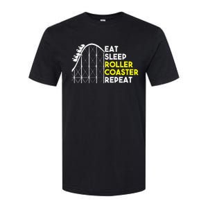 Eat Sleep Roller Coaster Repeat Funny Roller Coasters Softstyle CVC T-Shirt