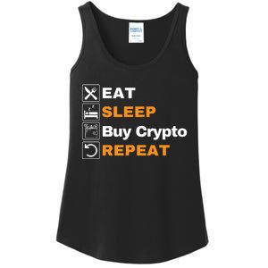 Eat Sleep Repeat Buy Crypto Bitcoin Blockchain Crypto Ladies Essential Tank