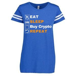 Eat Sleep Repeat Buy Crypto Bitcoin Blockchain Crypto Enza Ladies Jersey Football T-Shirt