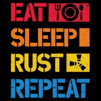 Eat Sleep Rust Repeat Funny Programmer Coder Programming Button