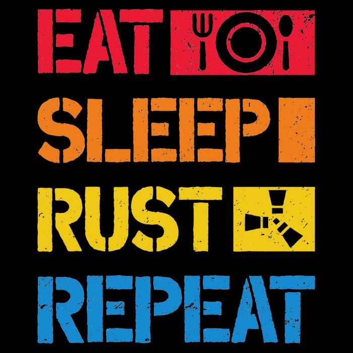 Eat Sleep Rust Repeat Funny Programmer Coder Programming Button