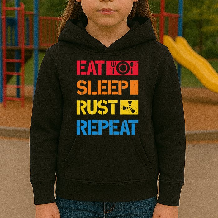 Eat Sleep Rust Repeat Funny Programmer Coder Programming Kids Hoodie