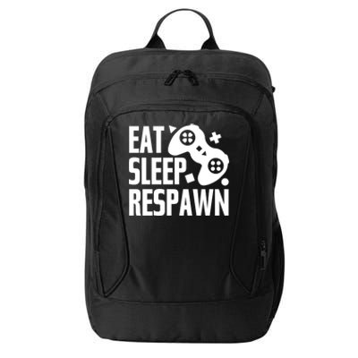 Eat Sleep Respawn Funny Video Gamer Gaming Humor Joke Cool Gift City Backpack