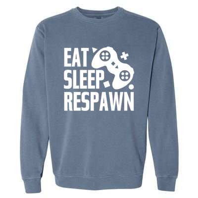 Eat Sleep Respawn Funny Video Gamer Gaming Humor Joke Cool Gift Garment-Dyed Sweatshirt