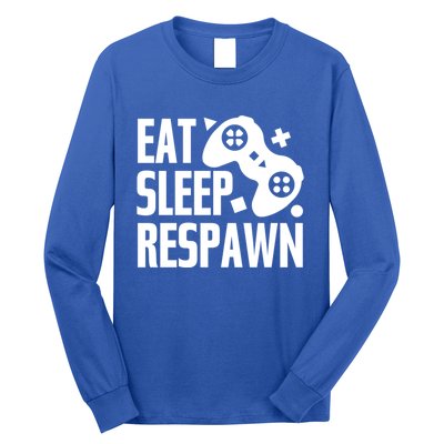 Eat Sleep Respawn Funny Video Gamer Gaming Humor Joke Cool Gift Long Sleeve Shirt