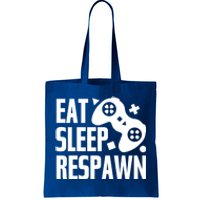 Eat Sleep Respawn Funny Video Gamer Gaming Humor Joke Cool Gift Tote Bag