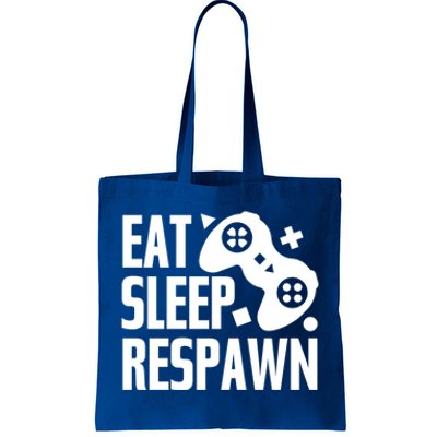 Eat Sleep Respawn Funny Video Gamer Gaming Humor Joke Cool Gift Tote Bag