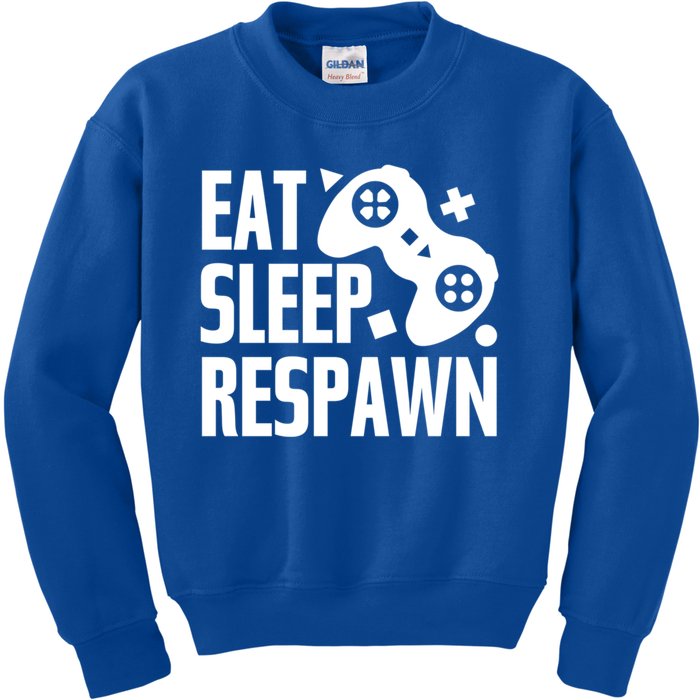 Eat Sleep Respawn Funny Video Gamer Gaming Humor Joke Cool Gift Kids Sweatshirt