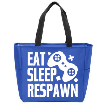 Eat Sleep Respawn Funny Video Gamer Gaming Humor Joke Cool Gift Zip Tote Bag