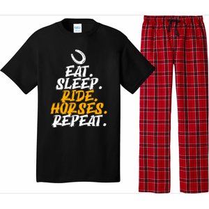 Eat Sleep Ride Horses Repeat Horse Horseback Riding Cool Gift Pajama Set