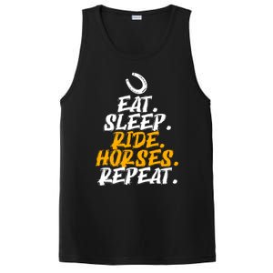 Eat Sleep Ride Horses Repeat Horse Horseback Riding Cool Gift PosiCharge Competitor Tank