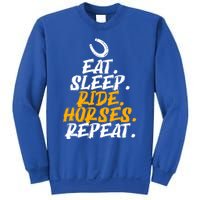 Eat Sleep Ride Horses Repeat Horse Horseback Riding Cool Gift Sweatshirt