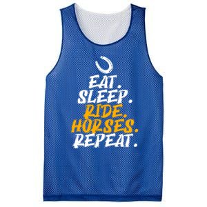 Eat Sleep Ride Horses Repeat Horse Horseback Riding Cool Gift Mesh Reversible Basketball Jersey Tank