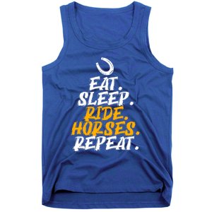 Eat Sleep Ride Horses Repeat Horse Horseback Riding Cool Gift Tank Top