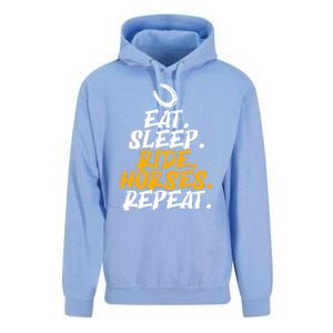 Eat Sleep Ride Horses Repeat Horse Horseback Riding Cool Gift Unisex Surf Hoodie