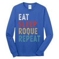 Eat Sleep Roque Repeat Funny Roque Player Gift Idea Vintage Gift Tall Long Sleeve T-Shirt