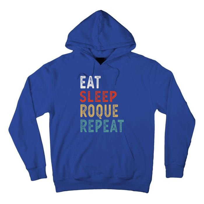 Eat Sleep Roque Repeat Funny Roque Player Gift Idea Vintage Gift Tall Hoodie