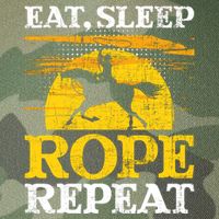 Eat Sleep Rope Repeat Cowboy Header Heeler Roping Lover Legacy Tie Dye Trucker Hat