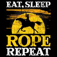Eat Sleep Rope Repeat Cowboy Header Heeler Roping Lover 16 in Basic Backpack