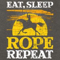 Eat Sleep Rope Repeat Cowboy Header Heeler Roping Lover Cotton Canvas Backpack