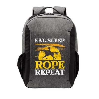 Eat Sleep Rope Repeat Cowboy Header Heeler Roping Lover Vector Backpack