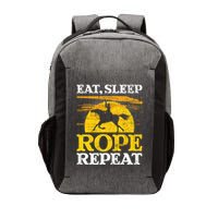 Eat Sleep Rope Repeat Cowboy Header Heeler Roping Lover Vector Backpack