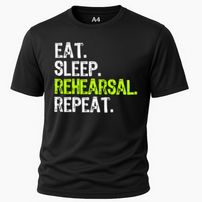 Eat Sleep Rehearsal Repeat Theatre Actor Theater Funny Gift Performance Shirt