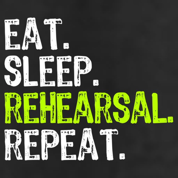Eat Sleep Rehearsal Repeat Theatre Actor Theater Funny Gift 11oz C Handle Ceramic Mug