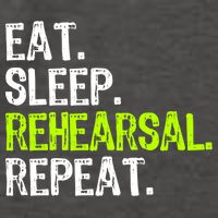 Eat Sleep Rehearsal Repeat Theatre Actor Theater Funny Gift Vector Backpack