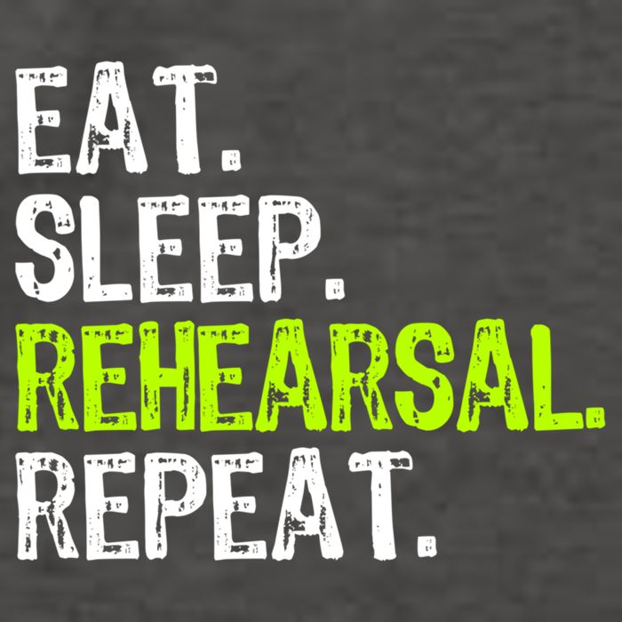 Eat Sleep Rehearsal Repeat Theatre Actor Theater Funny Gift Vector Backpack