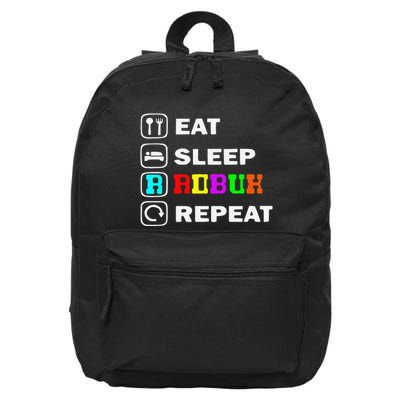 Eat Sleep Robux Repeat Funny Robux 16 in Basic Backpack