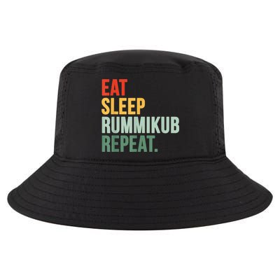 Eat Sleep Rummikub Repeat Multicolored Font Cool Comfort Performance Bucket Hat