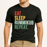 Eat Sleep Rummikub Repeat Multicolored Font Performance Shirt