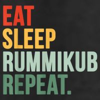 Eat Sleep Rummikub Repeat Multicolored Font Beanie