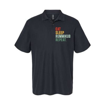 Eat Sleep Rummikub Repeat Multicolored Font Softstyle Adult Sport Polo