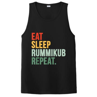 Eat Sleep Rummikub Repeat Multicolored Font PosiCharge Competitor Tank