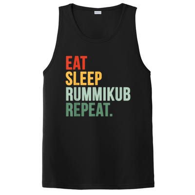 Eat Sleep Rummikub Repeat Multicolored Font PosiCharge Competitor Tank