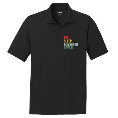 Eat Sleep Rummikub Repeat Multicolored Font PosiCharge RacerMesh Polo