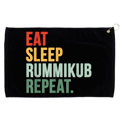 Eat Sleep Rummikub Repeat Multicolored Font Grommeted Golf Towel