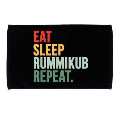 Eat Sleep Rummikub Repeat Multicolored Font Microfiber Hand Towel