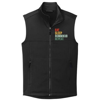 Eat Sleep Rummikub Repeat Multicolored Font Collective Smooth Fleece Vest