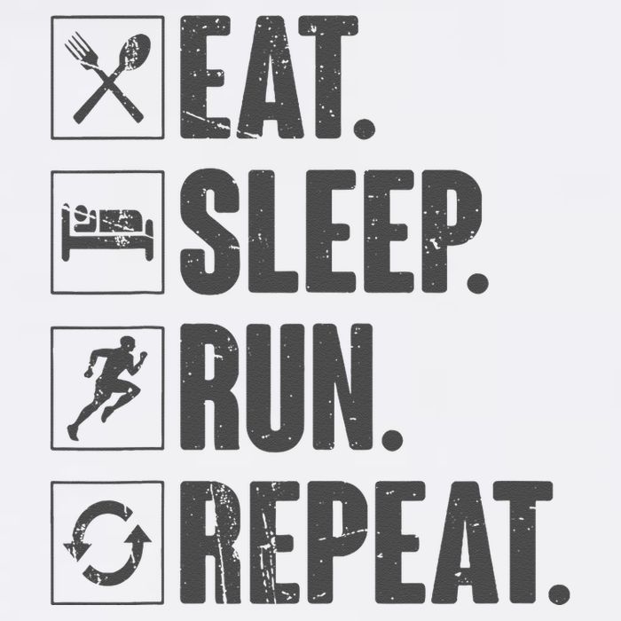 Eat Sleep Run Repeat Funny Vintage Running Runner Gift Golf Towel